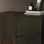 Armoire d'appoint fermée à 2 portes en bois brun foncé Cinder