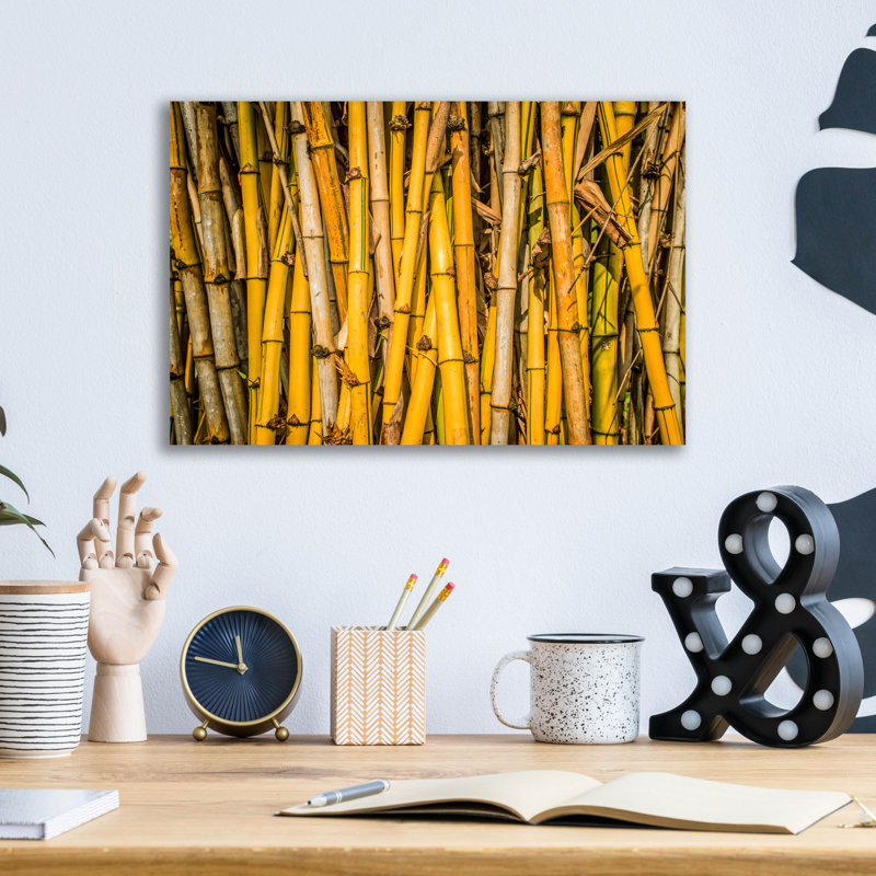 «Bamboo» par Mark A Paulda, art mural en verre acrylique, H 12 po x l 16 po x P 0,13 po