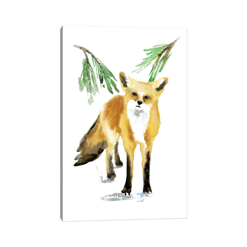 Snowy Fox II by Annie Warren - Wrapped Canvas Print, 66.04 cm H x 45.72 cm W x 3.175 cm D