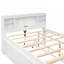 Lit plateforme en bois de pin robuste avec rangement intégré, charge USB et lit gigogne pour une efficacité maximale de l'espace-938713115-938713108