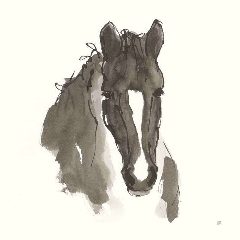 Portrait de cheval Almeta III, H 30 po x l 30 po, Non, Cadre flottant blanc