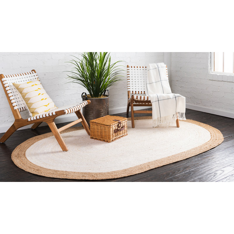 Swarthout Hand Braided Indoor Rug, Oval 8' x 10'