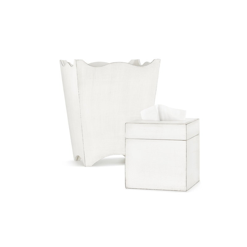Couvre-boîte à mouchoirs blanc Riviera