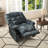38.9" Wide Cozy and Supportive Manual Recliner Chair with Heat and Vibration Massage (Set Of 2)-681354075