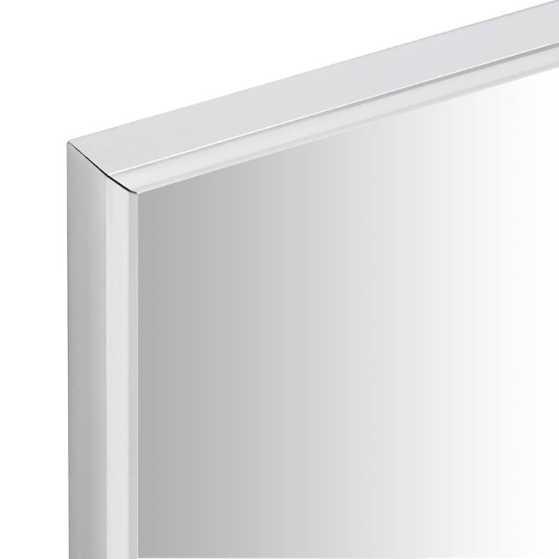 Rosana PVC Flat Wall Mirror, Silver, 60cm H x 60cm W