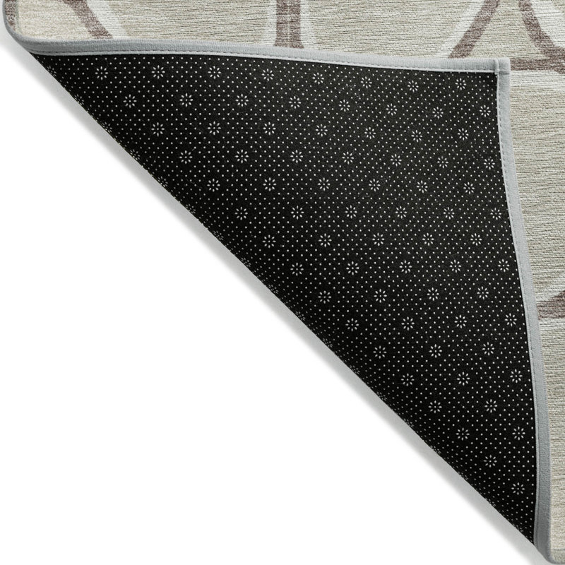 Tapis intérieur lavable abstrait beige 10 pi x 14 pi HomeRoots
