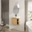 Meuble-lavabo mural 24 po avec lavabo en céramique blanche et porte à fermeture en douceur, emballage KD, chêne clair-559139686-559139687