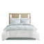 Édredon en blanc, 100% coton, brodé foncé, surdimensionné et chaud, comprend édredon, jupe de lit, 2 taies décoratives, rembourrage, pour plus de confort