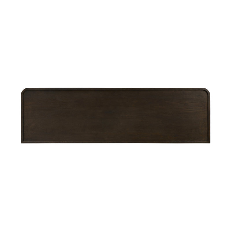 Franny 6 Drawer Dresser-Saddle Brown Veneer, Espresso Oak Veneer