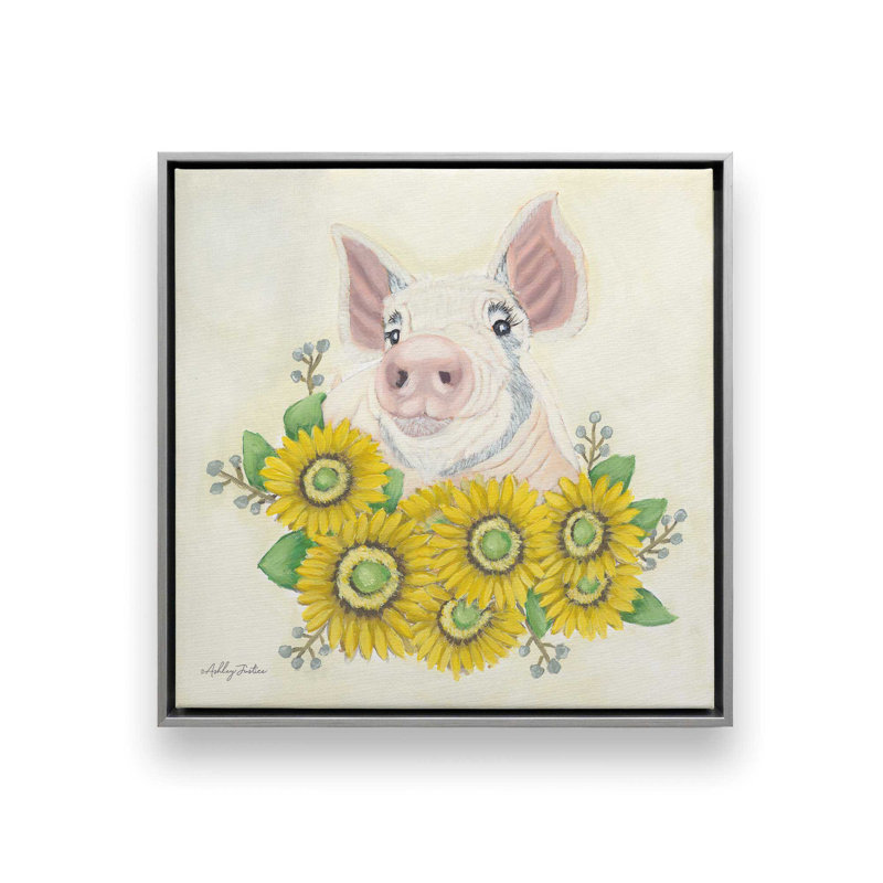 Cali by Ashley Justice Art Print, Toile avec cadre, Argent, L 12 po x H 12 po