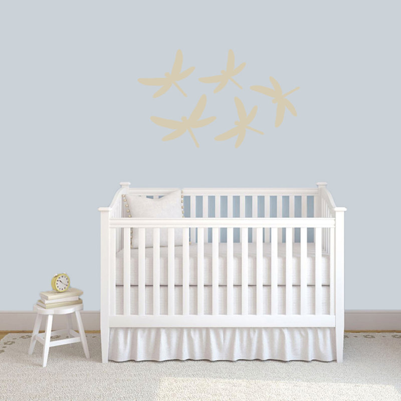 Décalcomanie murale libellules, Beige