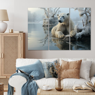 " White Polar Bear Nature Photography " 3 - Pieces