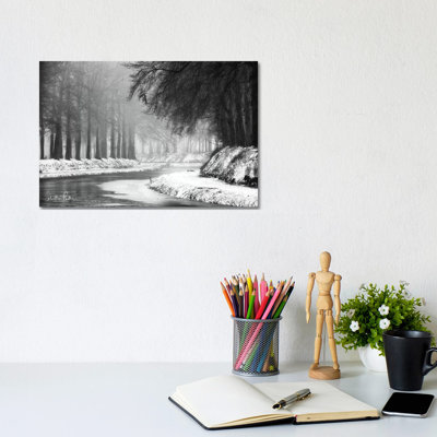 Winter River by Martin Podt - Wrapped Canvas Print