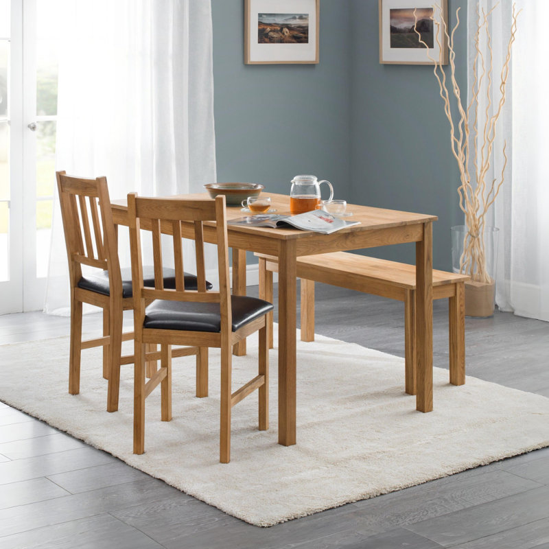 Carmel Oak Solid Wood Dining Table, Oak