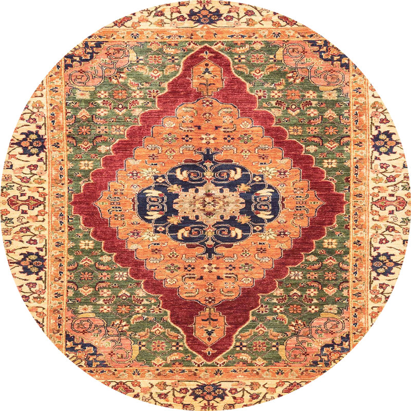 Abstract Indoor Rug, Round 4'