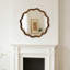 Miroir décoratif rond en bois noir noyer ondulé, pour chambre à coucher, salle de bain, salon, entrée-72892053-76357587