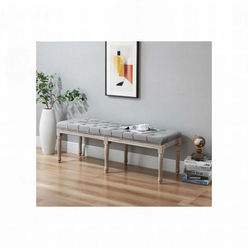 Banc de chambre à coucher à l'extrémité du lit, banc d'entrée rembourré