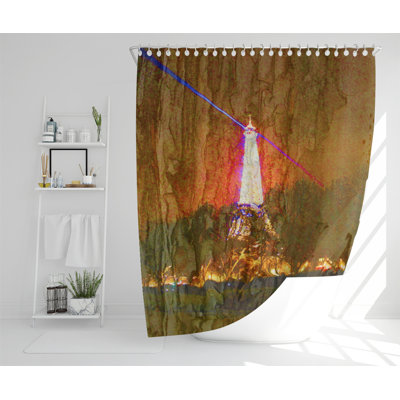 Dimpal Polyester Shower Curtain Set