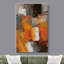 Orange, noir et gris, peinture écaillée, formes abstraites, illustrations, art moderne industriel-101469464