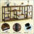 71" Industrial Console Table with Multi-Level Shelving