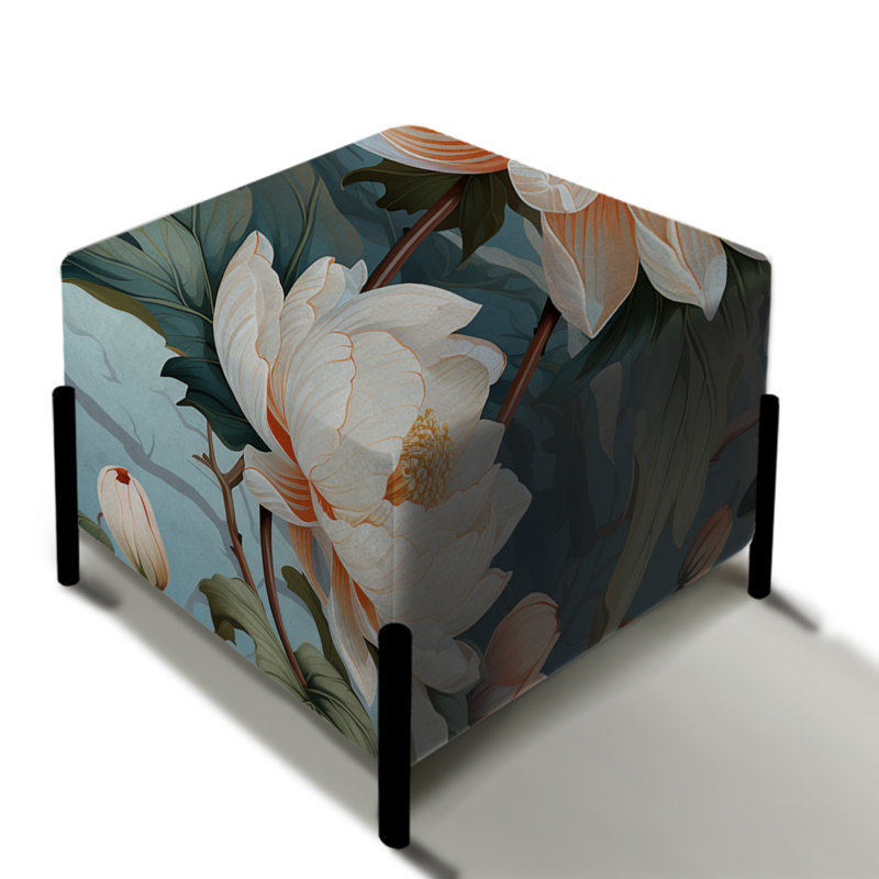 Lotus Blossom Tranquility - repose-pieds carré chinois