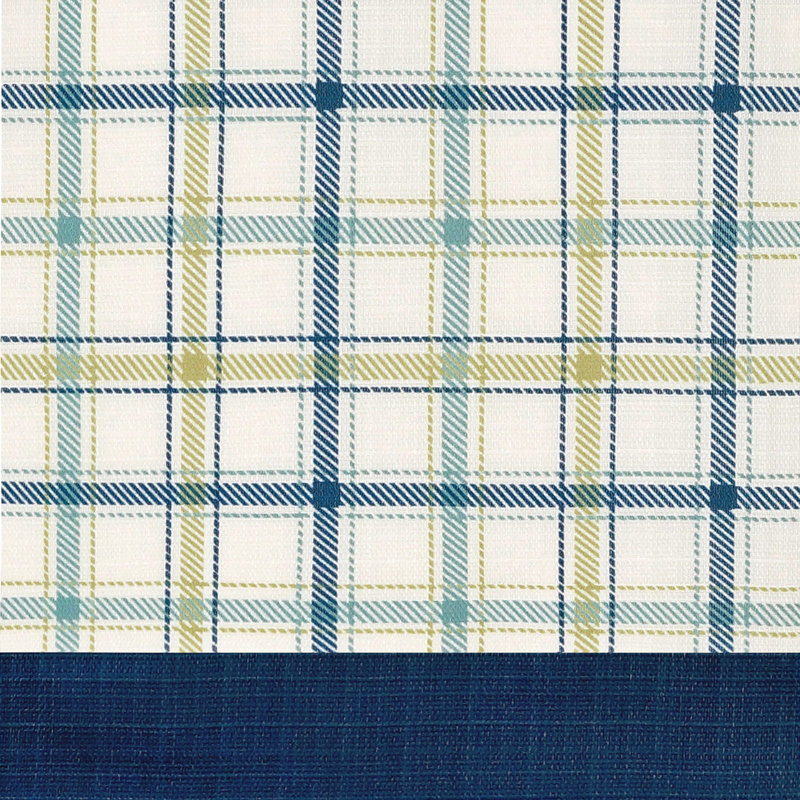 Hassen Semi Sheer Curtain Single Panel, Navy, 52" W x 84" L