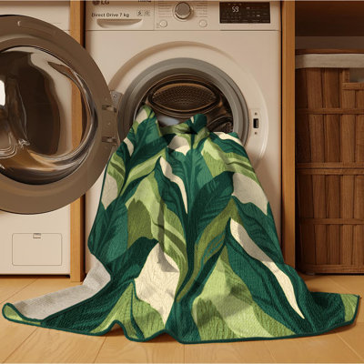  Tapis hawaïen lavable à feuilles Ti