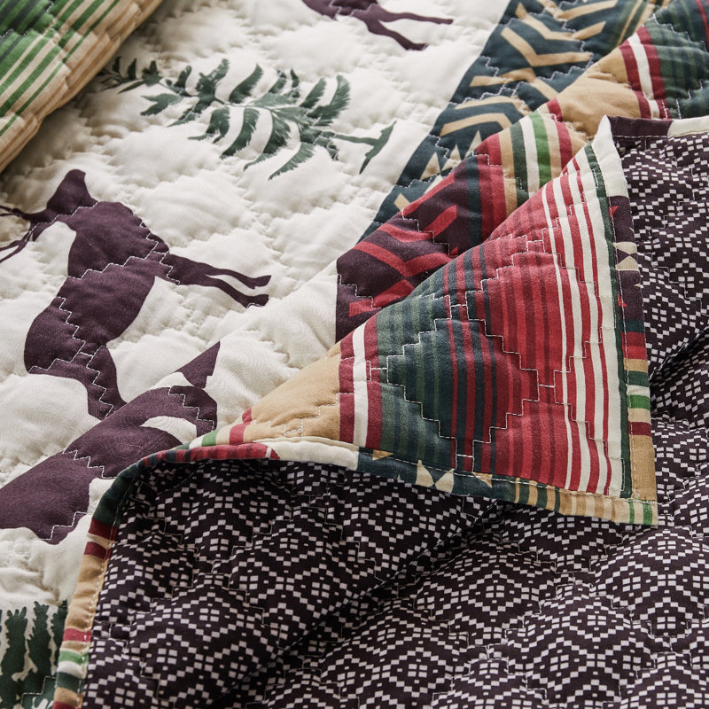 Queenborough Polyester Quilt, Full/Queen Quit + 2 Shams