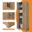 Armoire de rangement d'appoint avec tablette réglable-1403230606