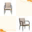 Chaise avec accoudoirs de salle à manger solide et confortable - ensemble de 2-129911479-129911476