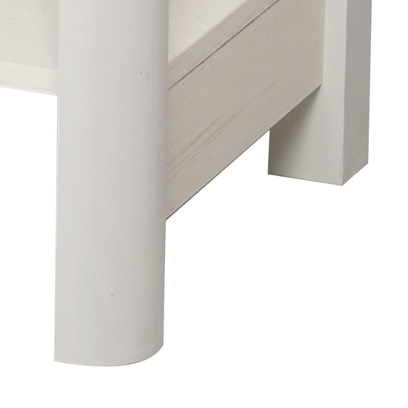 Olvie 63'' Retro Console Table with Drawer, White