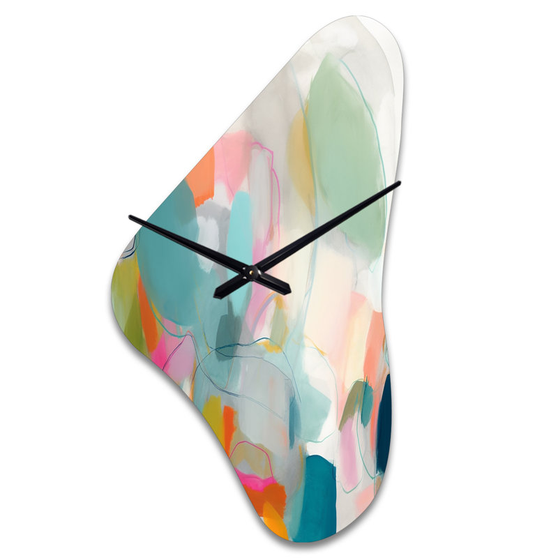 Horloge murale asymétrique en métal Stauder, Moyenne