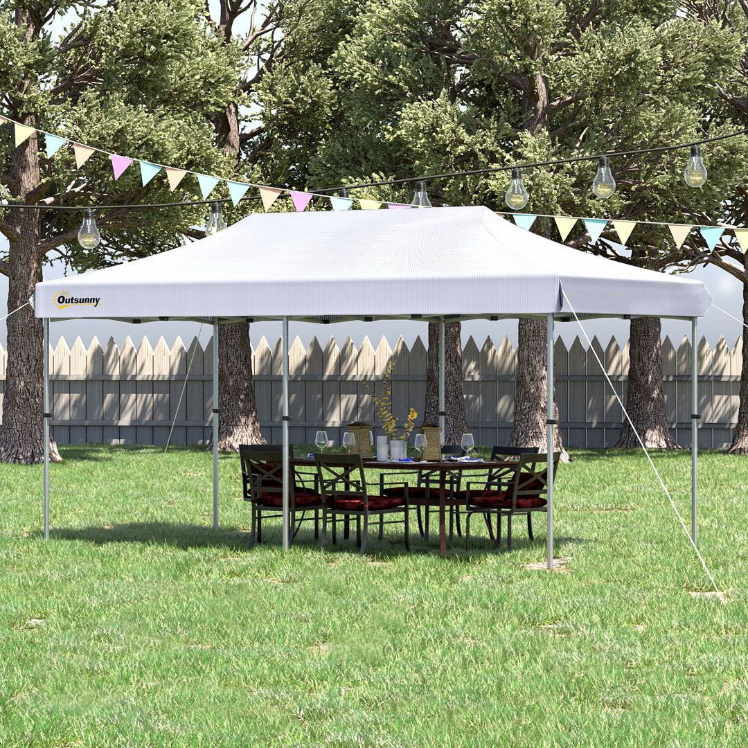20 Ft. W x 10 Ft. D Aluminum Pop-up Canopy Outsunny