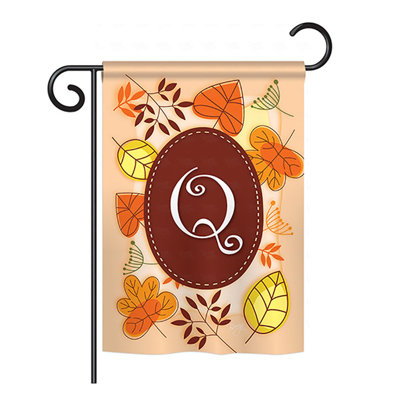 Drapeau de maison en polyester à 2 côtés digramme d’automne, H 40 po x l 28 po, Q