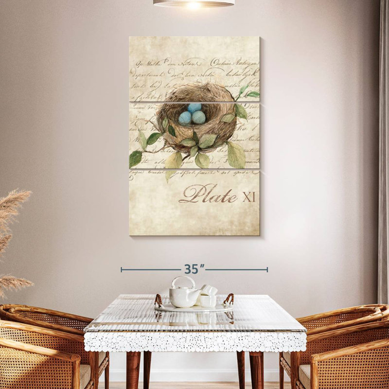 Brampt Bird Nest Study, 50" H x 32" W
