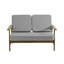 Causeuse d'extérieur en teck massif avec coussin et accoudoirs-605673260-605673266