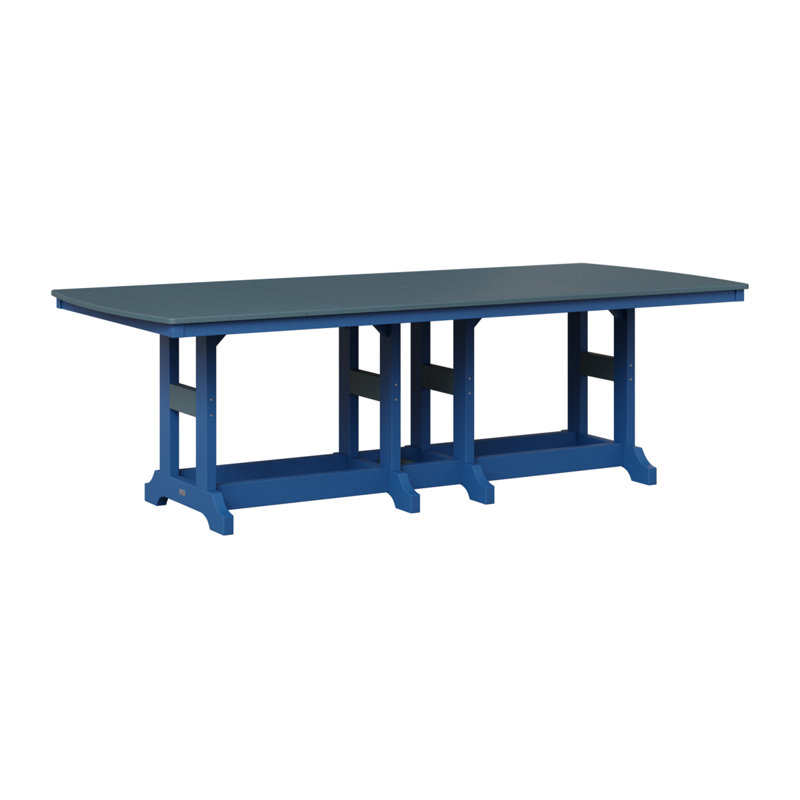 Table de salle à manger rectangulaire 96 po Berlin Gardens Garden Classic, Ardoise, Bleu pacifique