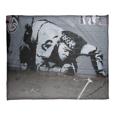Banksy Sewn Throw Blanket