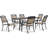 Glendo 6 - Person Metal Patio Dining Set with Rectangular Table