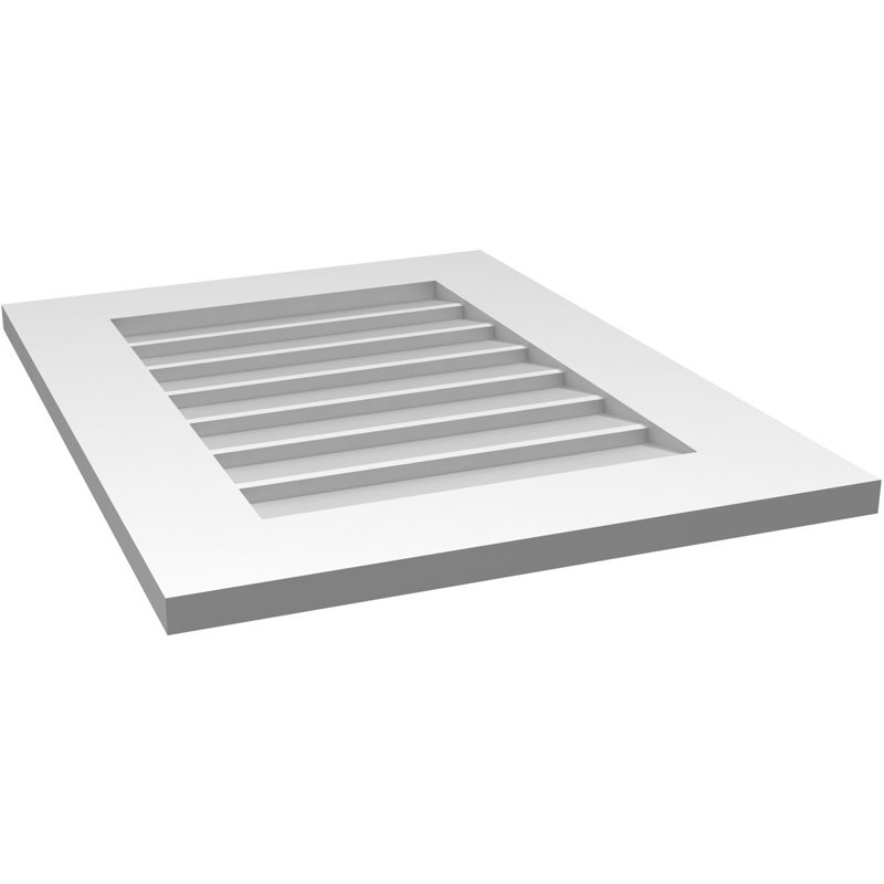 Vent à pignon rectangulaire en uréthane non-fonctionnel, H 26 po x l 20 po x P 1 po