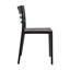 Chaise de patio commerciale en résine toutes saisons avec dossier à lattes-1028449553