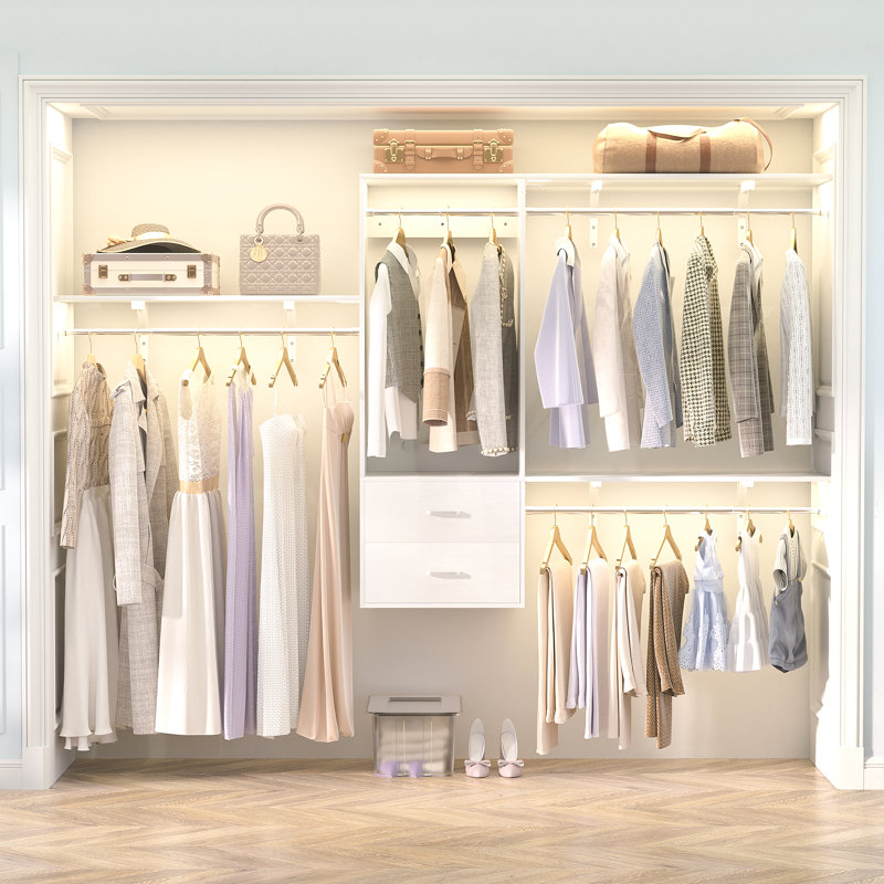 Système d'organisation avec 2 tiroirs, rangement pour salle de lavage, Blanc