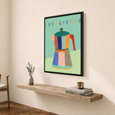 Buongiorno Coffeepot by Emily Navas - Graphic Art on Canvas