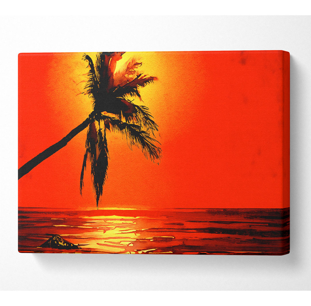 Kunstdruck Palmtree Sunblaze