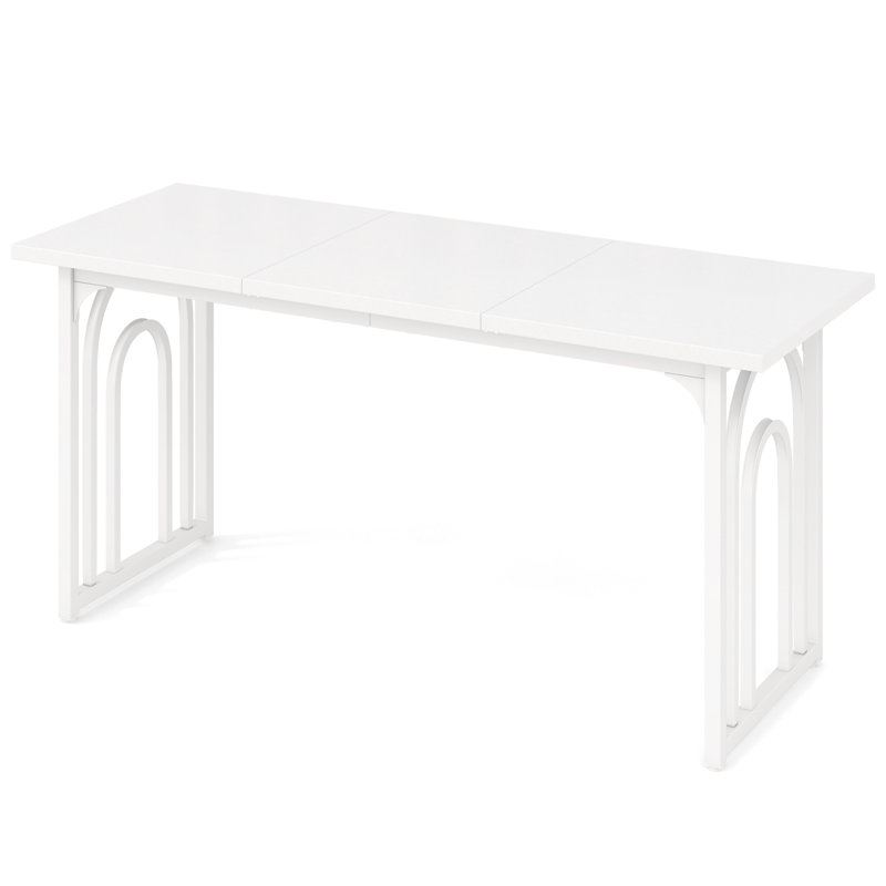 63'' Rectangular Farmhouse Kitchen Table w/Heavy Duty Metal Legs for Dining Room