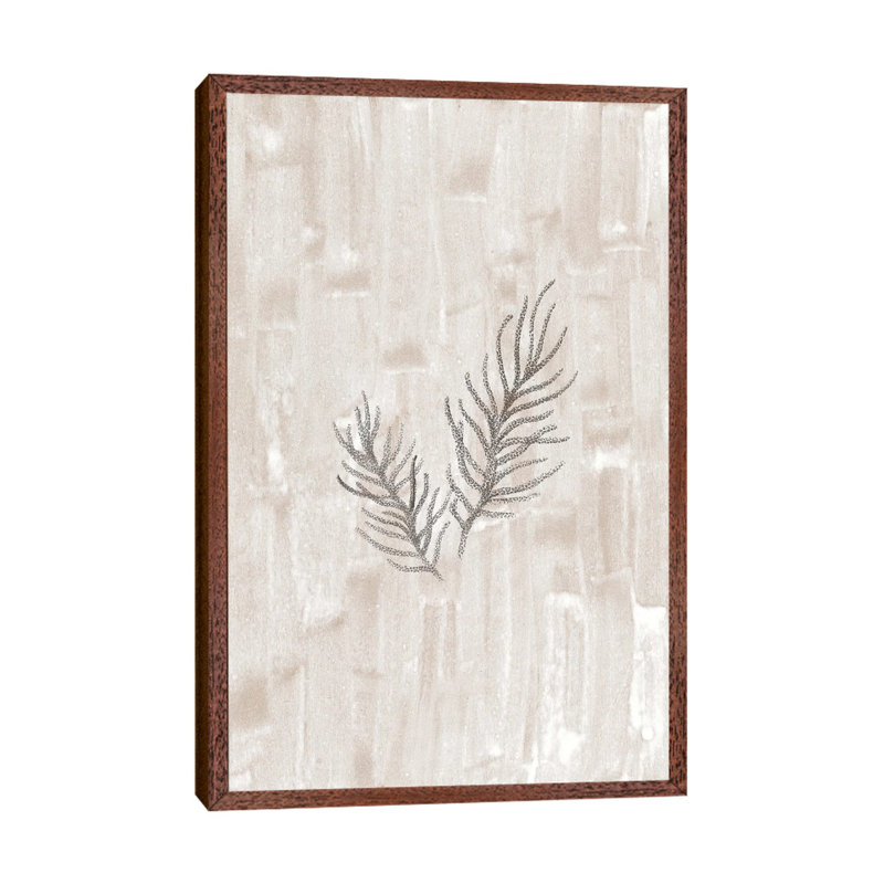 Neutral Fir-Needle 1 Piece Painting on Canvas, 101.6cm H x 66.04cm W x 3.81cm D, Classic Brown Wood Framed