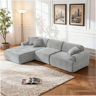 105'' Modular Sectional Sofa With Detachable Washable Covers And Convertible L-Shaped Design For Modern Living Rooms.