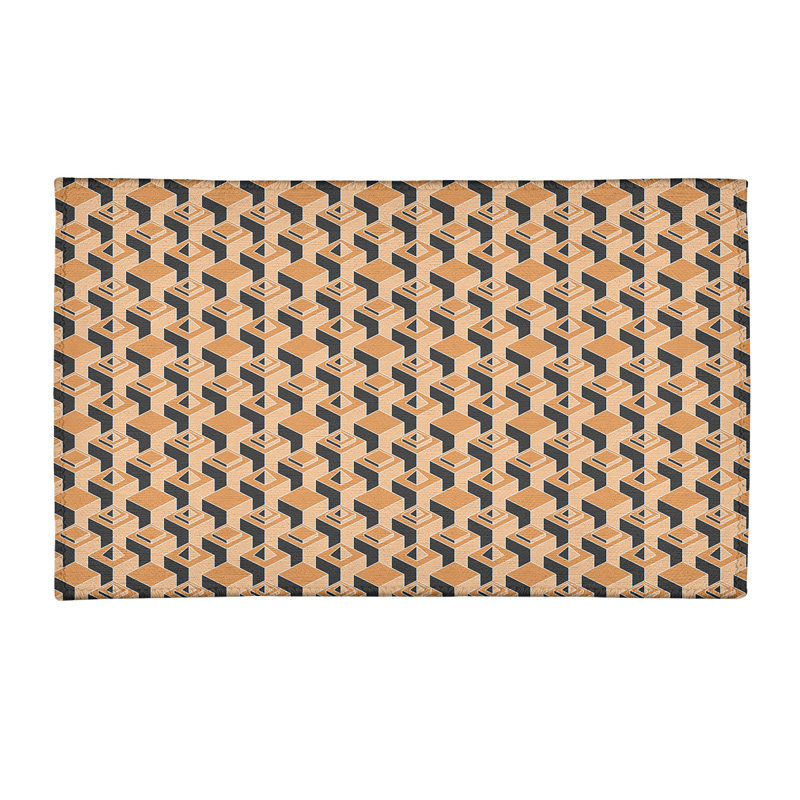 Tapis jaune/noir skyscrapers, Rectangle 2 pi x 3 pi