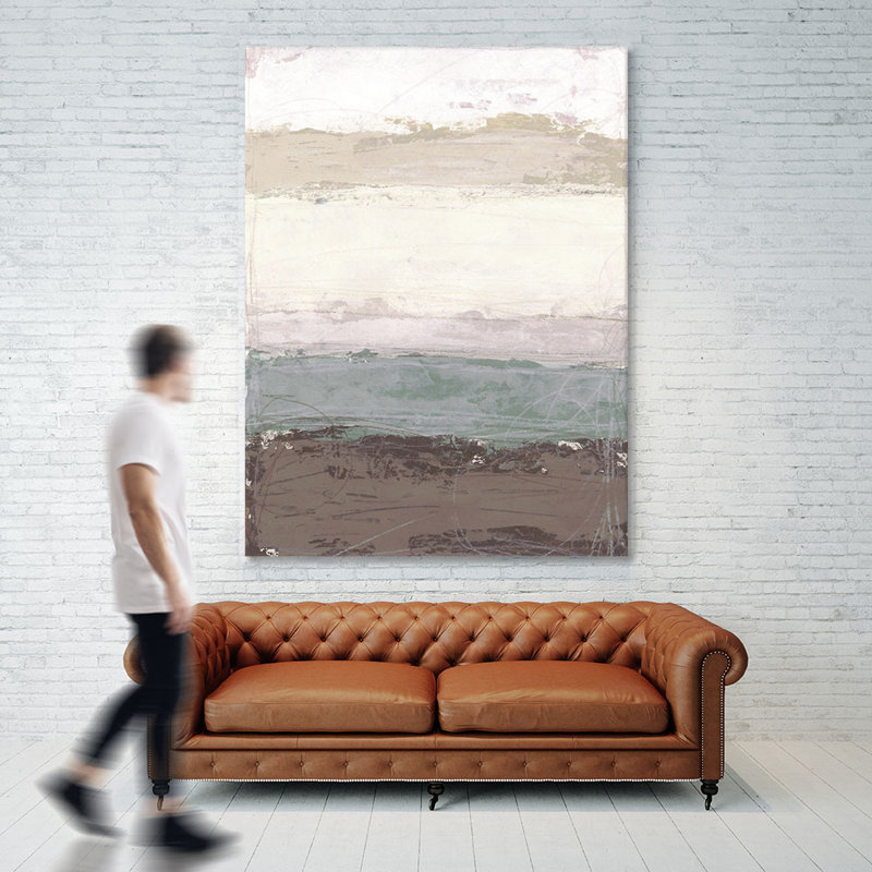 Reproduction d’art sur toile tendue, "strata horizon i" par june erica