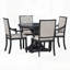 Ensemble de salle à manger 5 pièces Retro avec table ronde extensible et 4 chaises pour des espaces compacts et une utilisation polyvalente-129514786-129514782-129514783-129514788